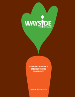 2015 Annual Report - Wayside Food Programs