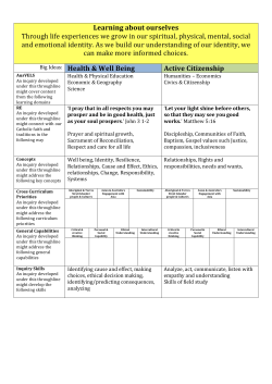 Scope and sequence - Australian Curriculum
