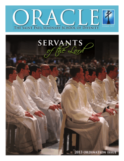 2013 Summer Oracle - University of St. Thomas