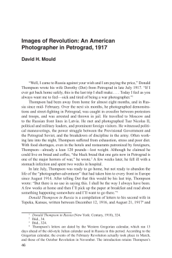 Images of Revolution: An American Photographer in Petrograd, 1917