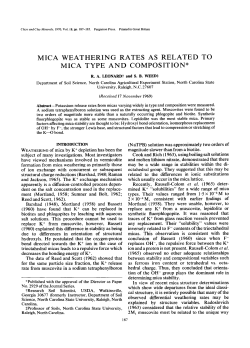 mica weathering rates as related to mica type and