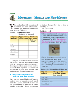 metals and non-metals