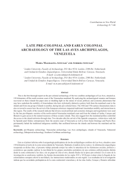 late pre-colonial and early colonial archaeology of the las aves