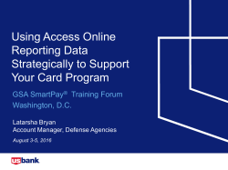 Using Access Online Reporting Data Strategically