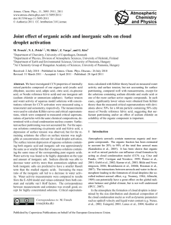 Joint effect of organic acids and inorganic salts