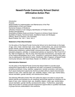 Affirmative Action Plan - Newell