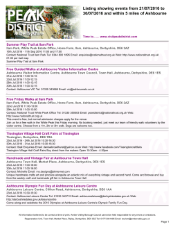 Listing showing events from 21/07/2016 to 30/07/2016 and within 5