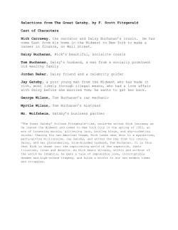 Selections from The Great Gatsby, by F. Scott Fitzgerald Cast of