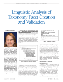 Linguistic Analysis of Taxonomy Facet Creation