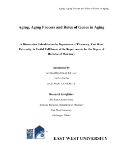 Aging, Aging Process and Roles of Genes in Aging