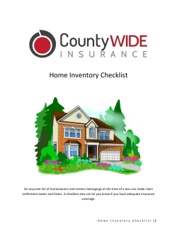 Home Inventory Checklist