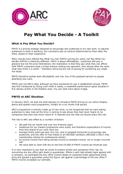 Pay What You Decide - A Toolkit