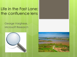 Life in the Fast Lane: the confluence lens