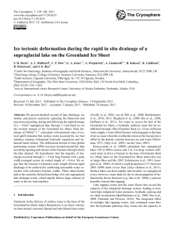 Ice tectonic deformation during the rapid in situ