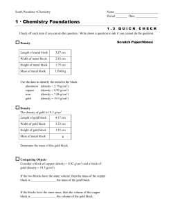1 &middot; Chemistry Foundations