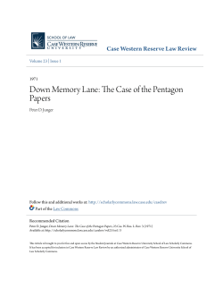 Down Memory Lane: The Case of the Pentagon Papers