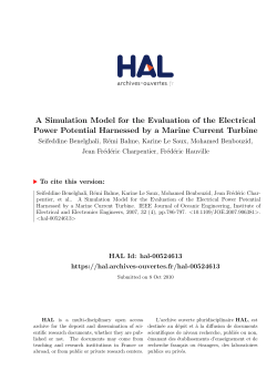 A Simulation Model for the Evaluation of the Electrical Power