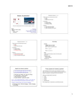 formalizing motion - University of Colorado Boulder