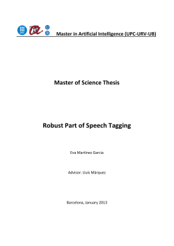 Robust Part of Speech Tagging