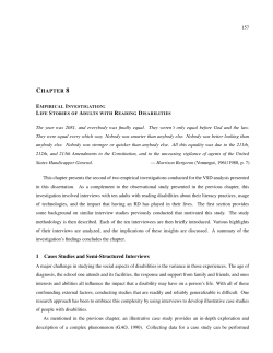 1 Cases Studies and Semi-Structured Interviews