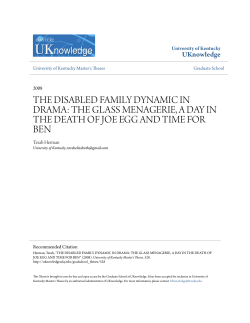 the disabled family dynamic in drama - UKnowledge