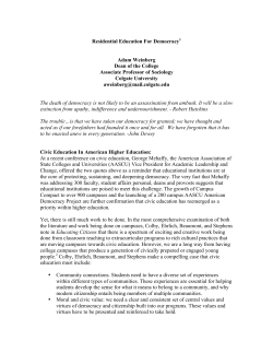Residential Education For Democracy1 Adam