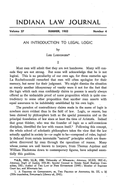 An Introduction to Legal Logic