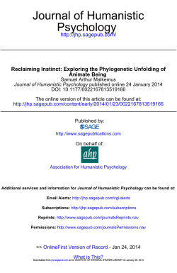 Journal of Humanistic Psychology