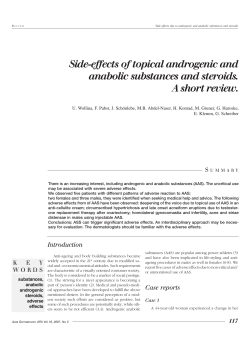 Side-effects of topical androgenic and anabolic substances