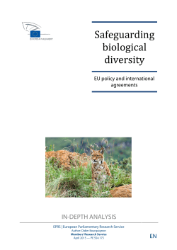 Safeguarding biological diversity: EU policy and international