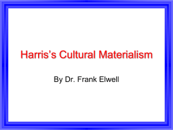 Harris`s Cultural Materialism