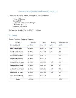 invitation to bid on town paving projects section i