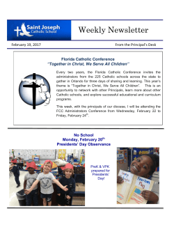 February 19, 2017 - St. Joseph Catholic School