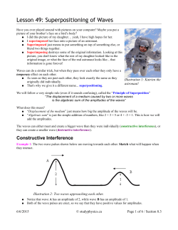 Superpositioning of Waves