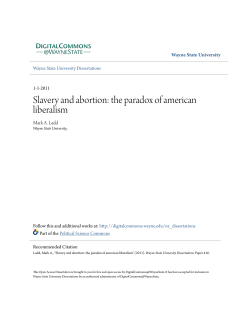 Slavery and abortion: the paradox of american liberalism