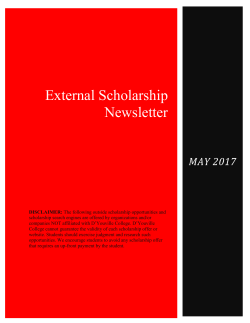 External Scholarship Newsletter