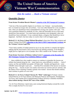 Join the nation &hellip; thank a Vietnam veteran! Quotable Quotes: