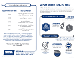 MDA Fact Sheet - Muscular Dystrophy Association