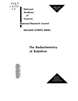 Radiochemistry of Rubidium