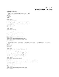 Chapter 02 The Significance of Film Form