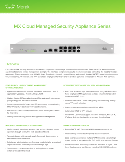MX Cloud Managed Security Appliance Series