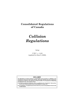 Collision Regulations