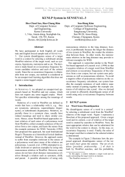KUNLP System in SENSEVAL-3 - Association for Computational