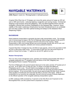 navigable waterways - Report Card on Pennsylvania`s Infrastructure