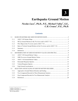 FEMA P-751: Chapter 3: Earthquake Ground Motion