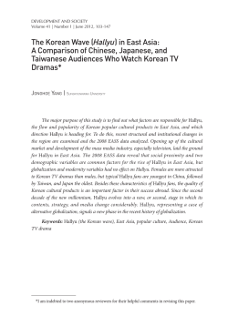 The Korean Wave (Hallyu) in East Asia: A Comparison of Chinese