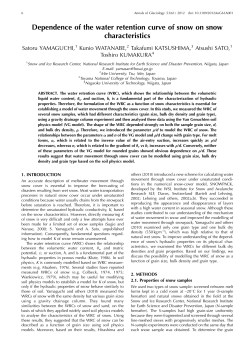 Dependence of the water retention curve of snow on snow