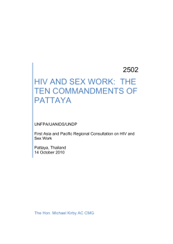 2502. HIV and Sex Work: The Ten Commandments of Pattaya