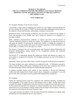 Security Council Briefing 19 October 2016