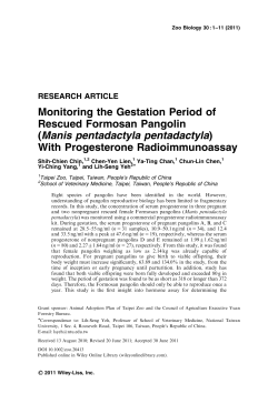 Monitoring the gestation period of rescued Formosan pangolin